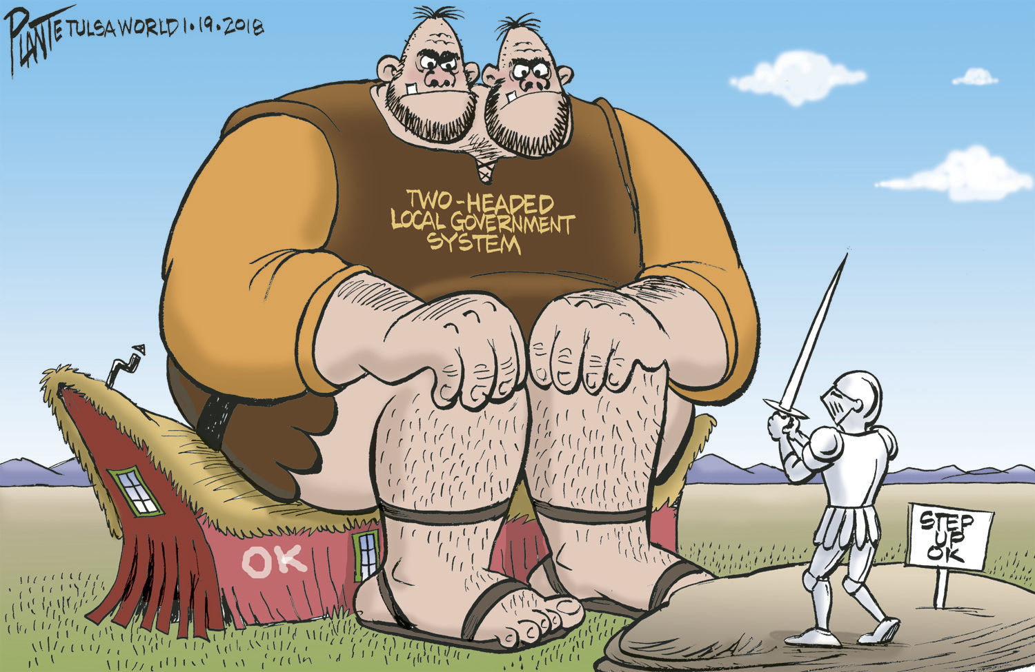 Bruce Plante Cartoon: Two-headed goofs